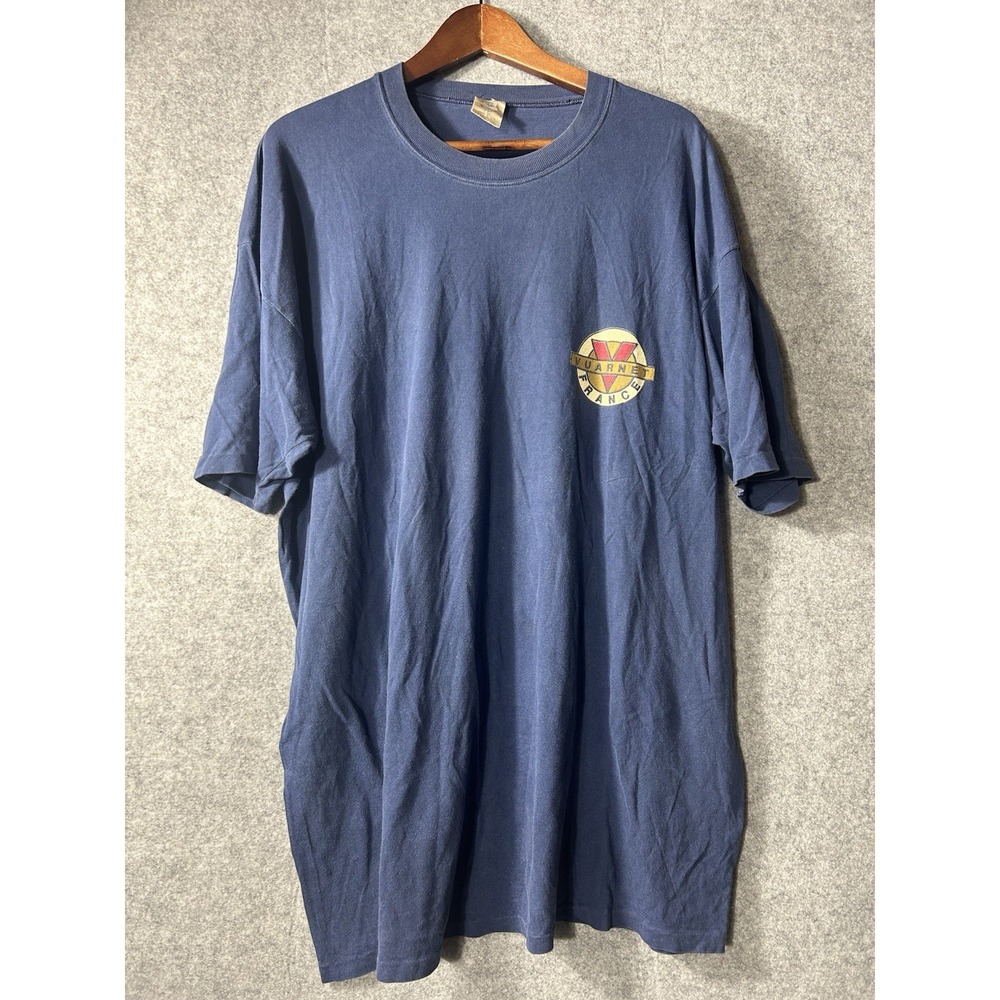 Vintage 80s Vuarnet France T-Shirt XL Blue Single Stitch Made In USA 90s Tee